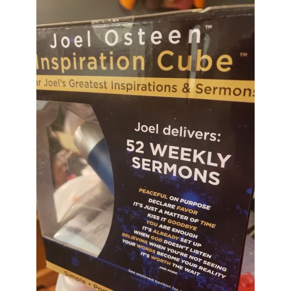 NEW Joel Osteen Inspiration Cube Audio Player 365 Daily Affirmations Sermons - Picture 3 of 5